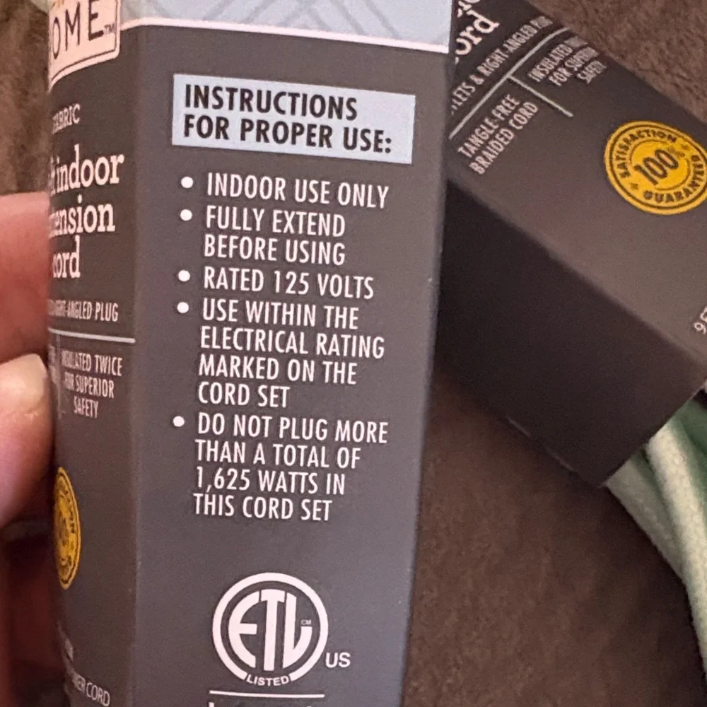 Complete Home Mint Green Extension Cord 2 pack!